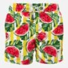 Mid-length Swim Shorts With Watermelon Print -Swimwear Family costume bluette old school tattoo uomo 0000 striped watermelon
