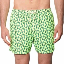 Light Fabric Man Swim Shorts Cactus Print -Swimwear Family costume da uomo cactus