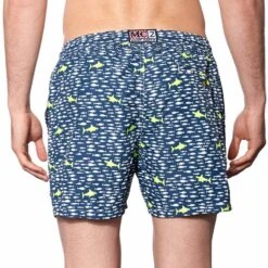 Light Fabric Man Swim Shorts Sharks Print -Swimwear Family costume mare squali