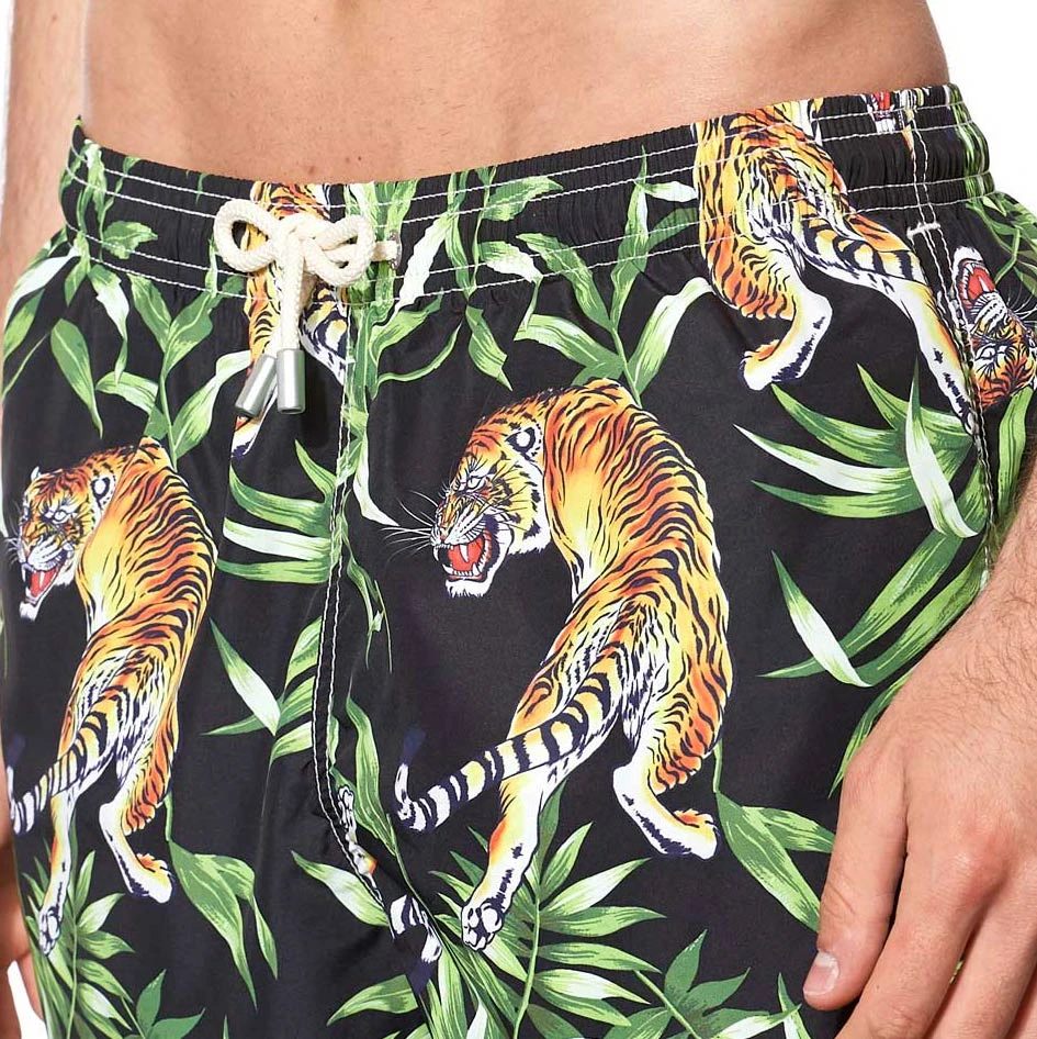 Man Light Fabric Swim Shorts With Tiger Print 8 Man Light Fabric Swim Shorts With Tiger Print - Image 6