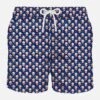 Man Light Fabric Swim Shorts With Pop Corn Print -Swimwear Family costume mare uomo fantasia colorat5a pop corn 1