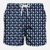 Man Swim Shorts Penguins Micro Print -Swimwear Family costume pinguini blu uomo mc2