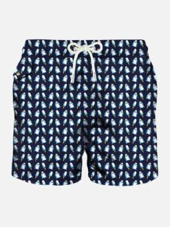 Man Swim Shorts Penguins Micro Print
