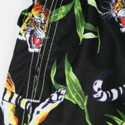 Man Light Fabric Swim Shorts With Tiger Print 12 Man Light Fabric Swim Shorts With Tiger Print -Swimwear Family costume tigre
