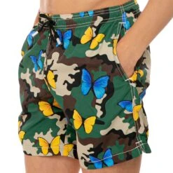 Light Fabric Man Swim Shorts Butterfly And Camouflage Print 10 Light Fabric Man Swim Shorts Butterfly And Camouflage Print -Swimwear Family costume uomo farfalle