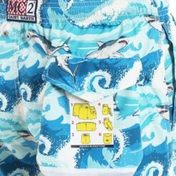 Light Fabric Man Swim Shorts Sharks Print -Swimwear Family costume uomo mare squali