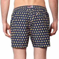 Light Fabric Man Swim Shorts Ducky Print -Swimwear Family costume uomo papere