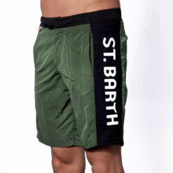 Military Green Swim Shorts With Contrast Lateral Band 13 Military Green Swim Shorts With Contrast Lateral Band -Swimwear Family costume venice 52
