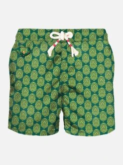 Light Fabric Man Swim Shorts Indian Print
