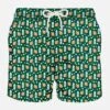 Light Fabric Man Swim Shorts Vodka Mule Print -Swimwear Family costume verde vodka mule uomo