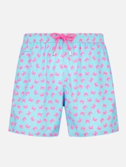 MC2 Saint Barth Man Light Fabric Comfort Swim Shorts With Crabs Print