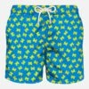 Light Fabric Man Swim Shorts Crabs Print