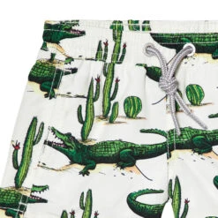 Boy Swim Shorts With Crocodile And Cactus Print -Swimwear Family crocodile cactus 4