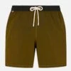 Man Ochre Light Fabric Swim Shorts 1 Man Ochre Light Fabric Swim Shorts -Swimwear Family delave ochre swimshorts man 1
