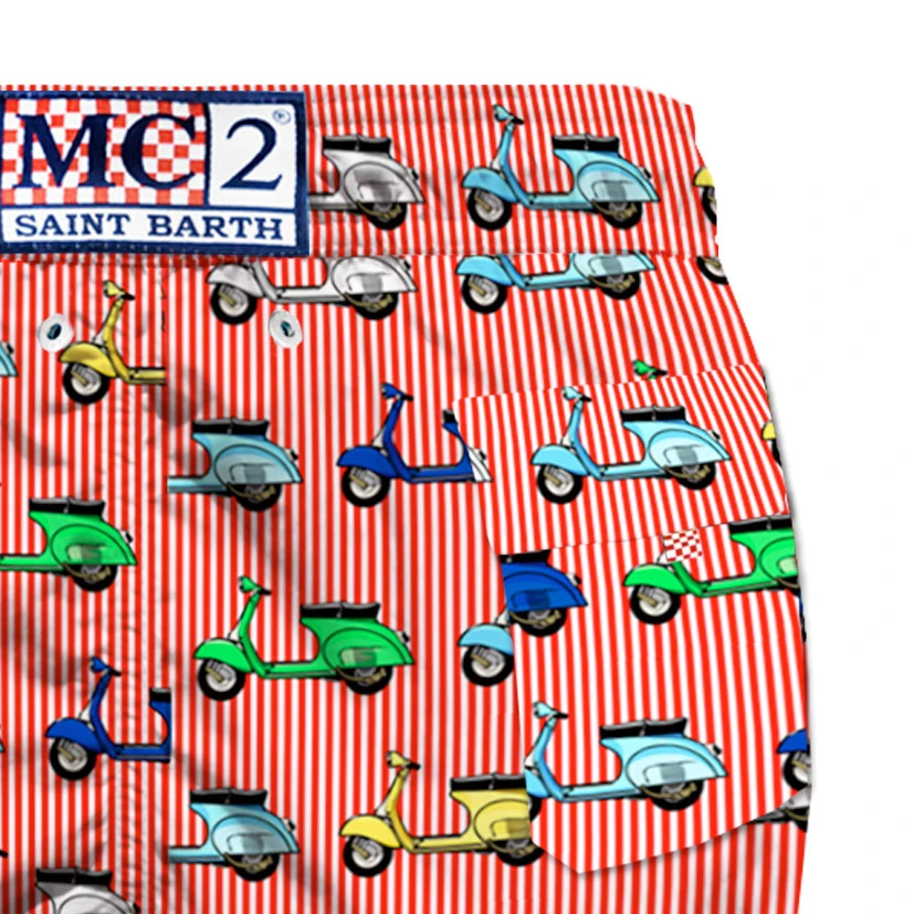 Vespa Print Mid-length Swim Shorts | Vespa© Special Edition 6 Vespa Print Mid-length Swim Shorts | Vespa© Special Edition - Image 4