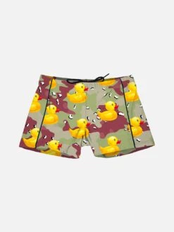 Boy Lycra Swim Shorts With Ducky Print