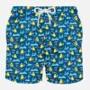 Light Fabric Man Swim Shorts Winter Ducky Print -Swimwear Family ducky snow ski swimshort dad1