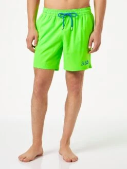 MC2 Saint Barth Man Fluo Green Comfort Swim Shorts -Swimwear Family fluo green swimshorts 1 5b5c00c0 1e54 48ec 8093 1ddea984468e