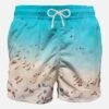 MC2 Saint Barth Man Swim Shorts With Photographic Beach Print -Swimwear Family front beach swimshort placed