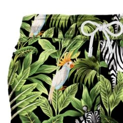 Tropical Print Mid-length Swim Shorts -Swimwear Family front 3