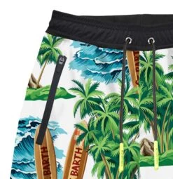 Hawaiian Print Boy Swim Shorts Surf Style -Swimwear Family front 7