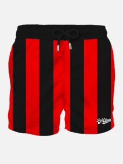 MC2 Saint Barth Man Swim Shorts With Milan Vintage Striped Print | MILAN SPECIAL EDITION