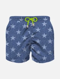 Boy Swim Shorts With Stars Print