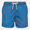 Light Fabric Man Swim Shorts Crab Print -Swimwear Family lighting micro fantasy crab fluo 258 fronte