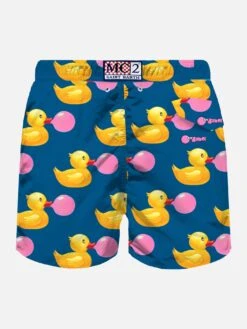 MC2 Saint Barth Man Light Fabric Swim Shorts With Ducky And Big Babol Print |BIG BABOL® SPECIAL EDITION -Swimwear Family man costume blue ducky uomo 2 18a8928d 13ea 4ae5 90d5 395e166ed4c7