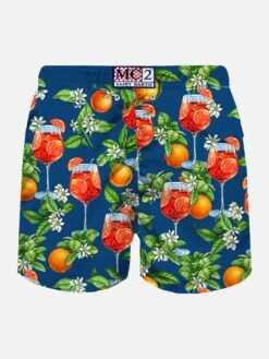 MC2 Saint Barth Man Light Fabric Swim Shorts With Cocktail Print -Swimwear Family man costume bluette spritz 2 35c1ed26 d56a 4a61 9647 e1c17582b11f
