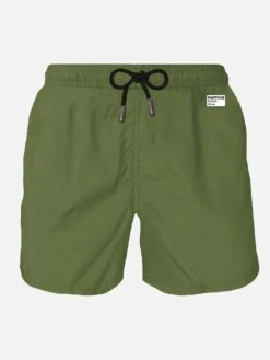 MC2 Saint Barth Man Military Green Swim Shorts | PANTONE™ SPECIAL EDITION