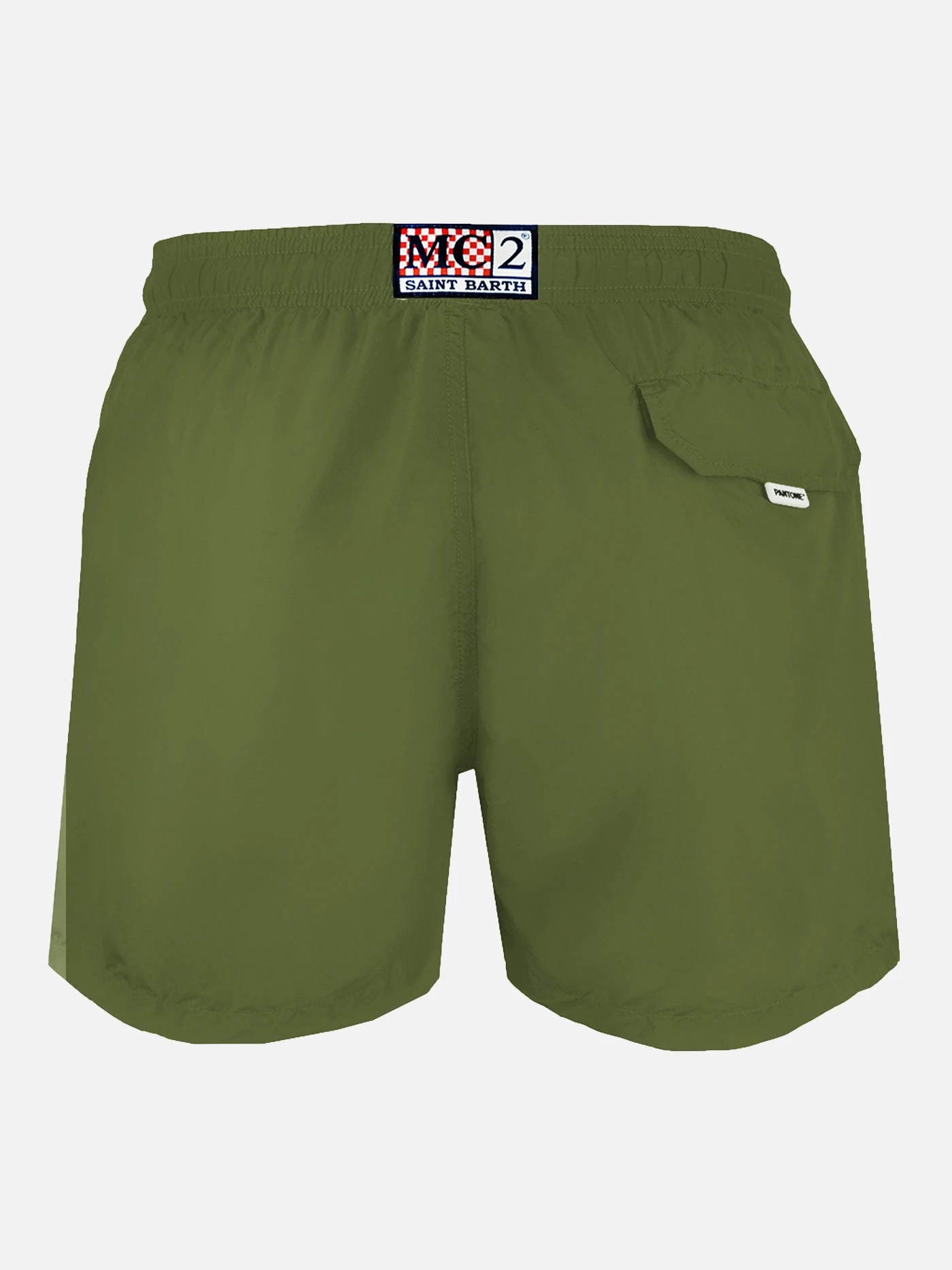 MC2 Saint Barth Man Military Green Swim Shorts | PANTONE™ SPECIAL EDITION 4 MC2 Saint Barth Man Military Green Swim Shorts | PANTONE™ SPECIAL EDITION - Image 2