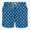 MC2 Saint Barth Man Light Fabric Swim Shorts With Skater Pigs Print