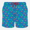 MC2 Saint Barth Man Light Fabric Swim Shorts With Turtle And Car Print -Swimwear Family man swim turtle speed lightblu 1