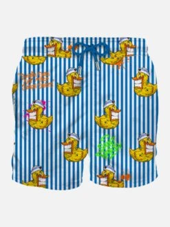MC2 Saint Barth Man Classic Swim Shorts With Crypto Ducky Print | CRYPTO PUPPETS® SPECIAL EDITION