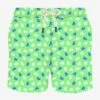 MC2 Saint Barth Man Swim Shorts Fins Micro Print -Swimwear Family man swimshort green 1