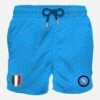 MC2 Saint Barth Man Classic Swim Shorts With SSC NAPOLI Patch | SSC NAPOLI SPECIAL EDITION -Swimwear Family man swimshort napoli patch lightblue 1