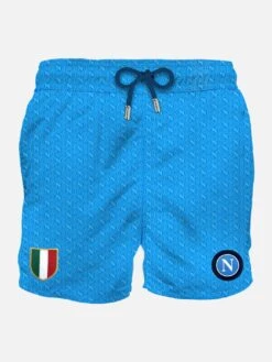 MC2 Saint Barth Man Classic Swim Shorts With SSC NAPOLI Patch | SSC NAPOLI SPECIAL EDITION