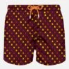 MC2 Saint Barth Man Light Fabric Swim Shorts With AS Roma Print | AS ROMA SPECIAL EDITION