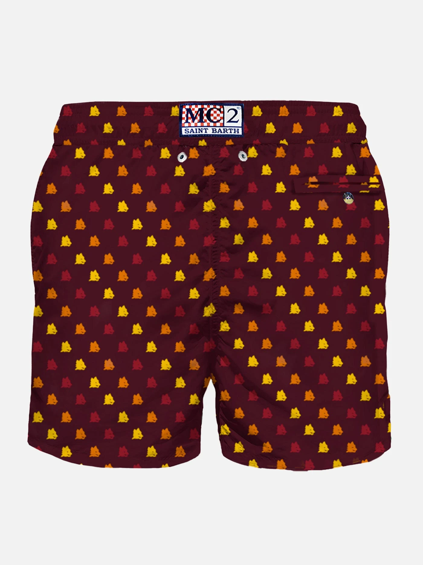 MC2 Saint Barth Man Light Fabric Swim Shorts With AS Roma Print | AS ROMA SPECIAL EDITION 4 MC2 Saint Barth Man Light Fabric Swim Shorts With AS Roma Print | AS ROMA SPECIAL EDITION - Image 2