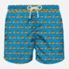 MC2 Saint Barth Man Light Fabric Swim Shorts With Vespa® Print | Vespa® Special Edition -Swimwear Family man swimshort vespa blue 1