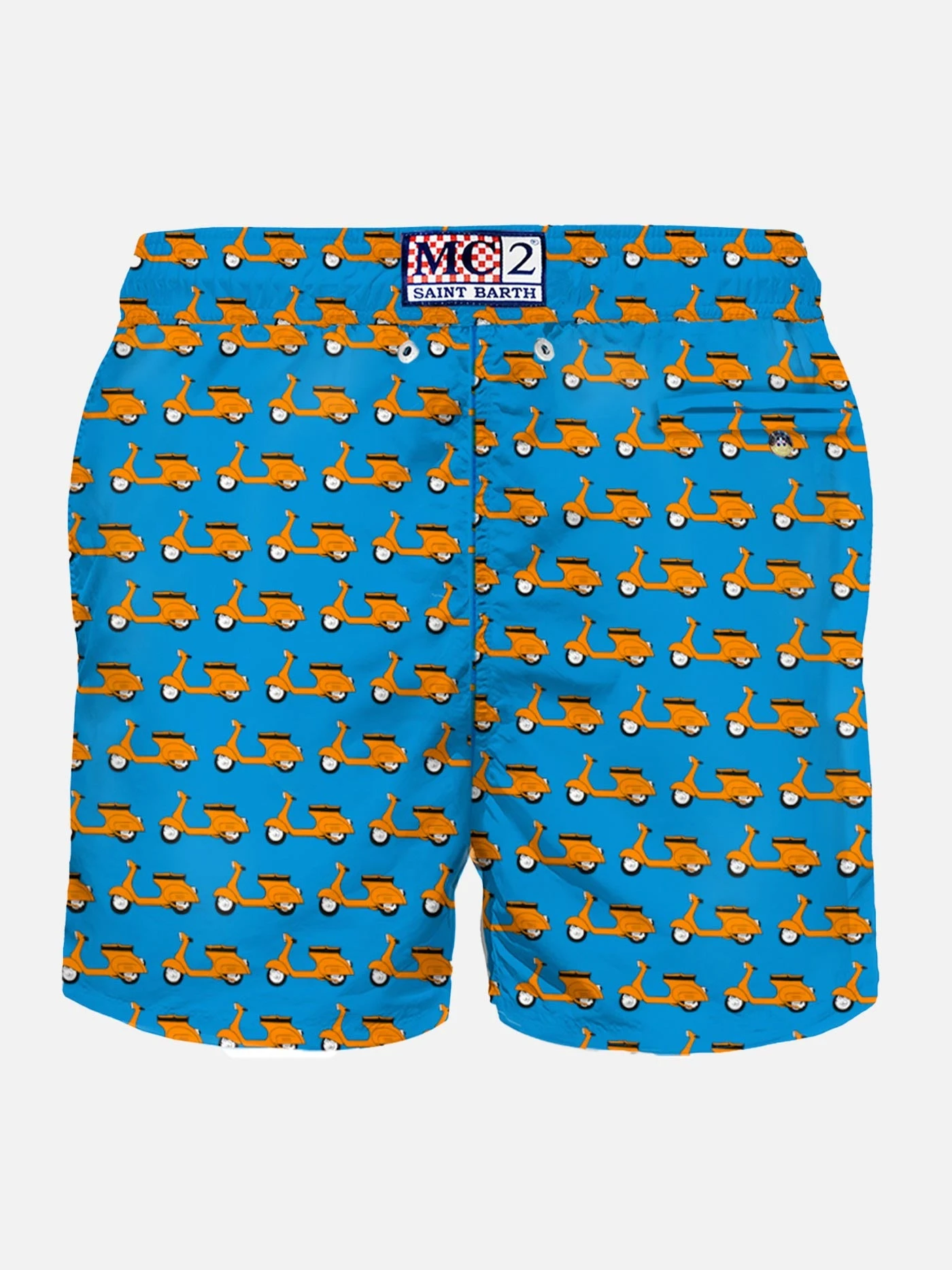 MC2 Saint Barth Man Light Fabric Swim Shorts With Vespa® Print | Vespa® Special Edition 4 MC2 Saint Barth Man Light Fabric Swim Shorts With Vespa® Print | Vespa® Special Edition - Image 2