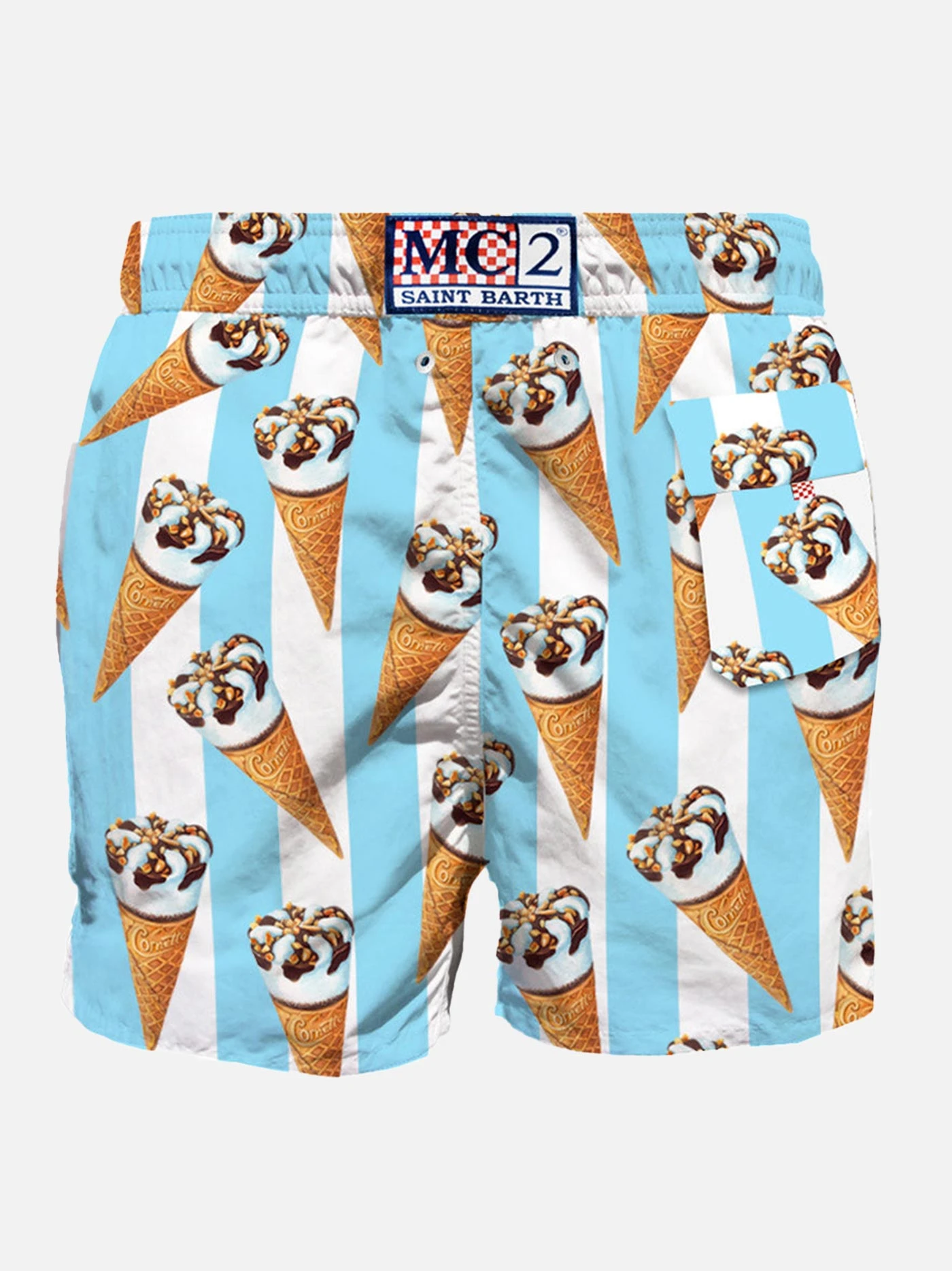 MC2 Saint Barth Man Classic Swim Shorts With Cornetto Print | ALGIDA® SPECIAL EDITION 4 MC2 Saint Barth Man Classic Swim Shorts With Cornetto Print | ALGIDA® SPECIAL EDITION - Image 2