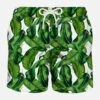 Banana Leaves Print Mid-length Swim Shorts 1 Banana Leaves Print Mid-length Swim Shorts -Swimwear Family man swimshorts banana