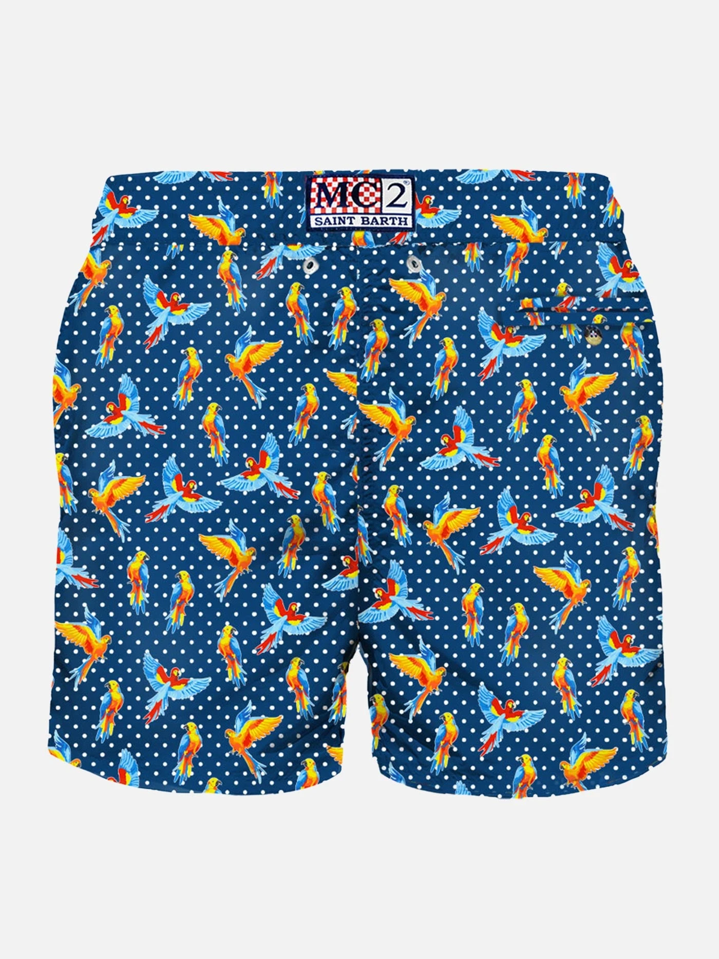 Man Light Fabric Swim Shorts With Tropical Bridies Print 4 Man Light Fabric Swim Shorts With Tropical Bridies Print - Image 2