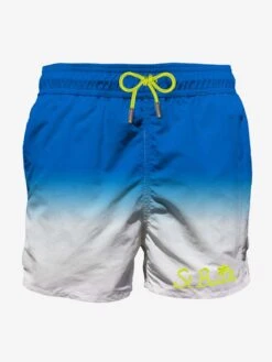 White And Blue Shadesmid-length Swim Shorts