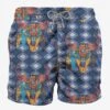 MC2 Saint Barth Man Classic Swim Shorts With Print -Swimwear Family man swimshorts buffalo print 1