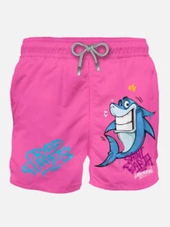 MC2 Saint Barth Man Swim Shorts With Shark Print | CRYPTO PUPPETS® SPECIAL EDITION
