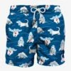 Basset Hound Man Swim Shorts -Swimwear Family man swimshorts dogs blue 1