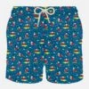 MC2 Saint Barth Man Light Fabric Swim Shorts With Uncle Scrooge All Over Print | ©DISNEY SPECIAL EDITION -Swimwear Family man swimshorts dollar paperone